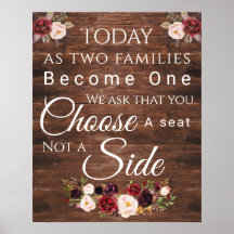 Burgundy Floral Wählen Sie einen Platz