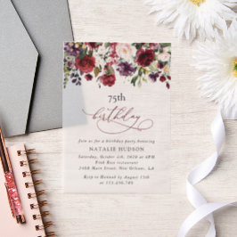 Burgundy Flowers, Pink Flowers, Boho, Birthday