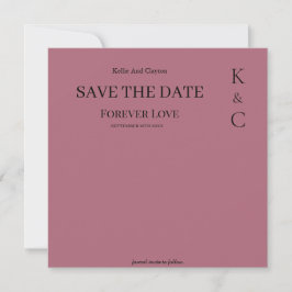 Burgundy Forever Love Wedding Save the Date