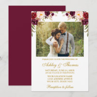 Burgundy Foto Gold Wedding