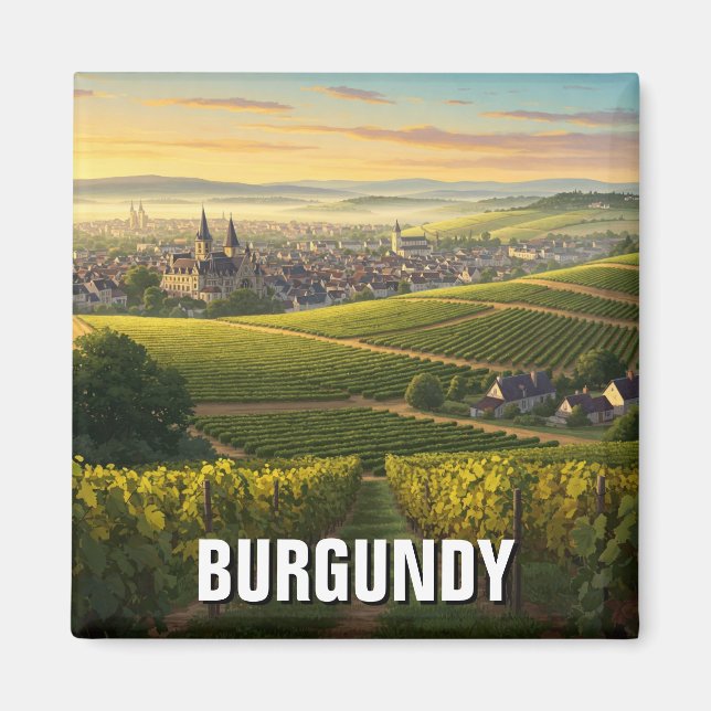 Burgundy France Travel Magnet (Vorne)