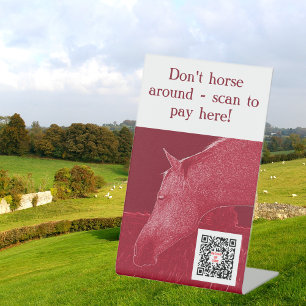 Burgundy Funny Electronic Scan zur Bezahlung von Q Sockelschild