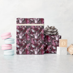 Burgundy Gemstones Geschenkpapier