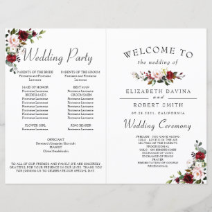 Burgundy Geometric Romantic Watercolor