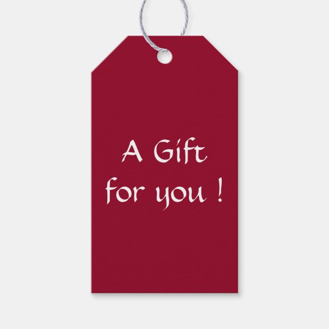 Burgundy Gift Tags Geschenkanhänger (Vorderseite)