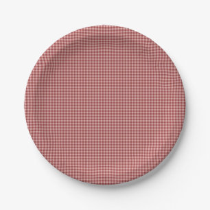 Burgundy Gingham-PAPER PARTY-TELLER Pappteller