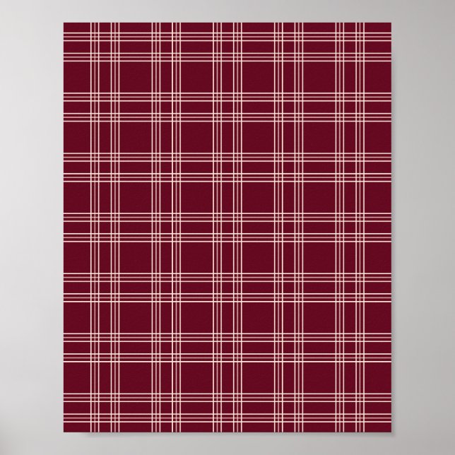 Burgundy Gingham Poster (Vorne)