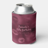 Burgundy Glam Foil Glitzer Lippes