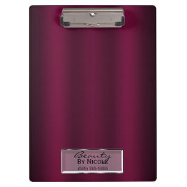 Burgundy Gloss Shine Elegante Glam Personalisiert Klemmbrett