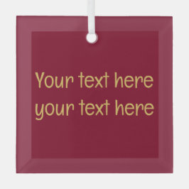 Burgundy Gold Beruflich Trendy Minimalistisch Text Ornament Aus Glas