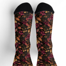 Burgundy Gold Black Botanicals Florals Wasserfarbe