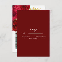Burgundy Gold Floral Arch Foto Hochzeit
