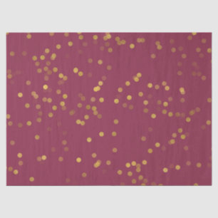 Burgundy Gold Glam Confetti Seidenpapier
