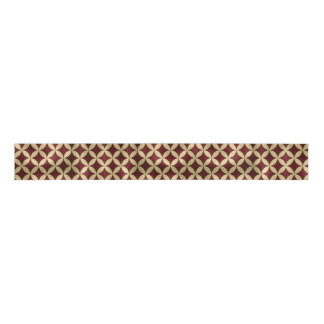 Burgundy Gold Metallic Peel Muster Ripsband