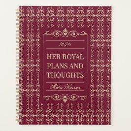 Burgundy & Gold Planner | Personalized Name & Year Planer