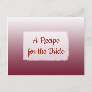 Burgundy Gradient Hochzeitsstipenkarte Postkarte