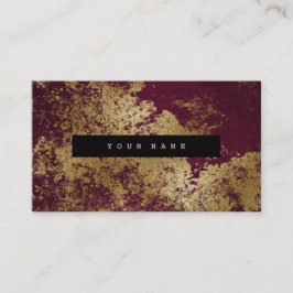Burgundy Grungy Bedressed Gold Marmor Vip Visitenkarte