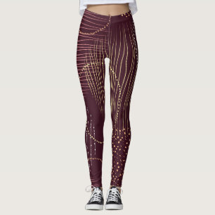 Burgundy Hintergrund, Kreis nahtlos Muster. Leggings