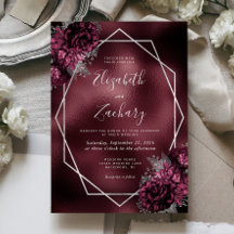 Burgundy Imitate Foil Silver Frame Blumenzehen