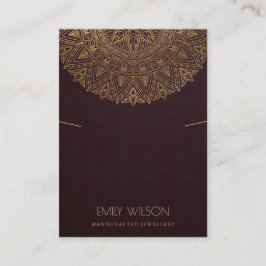 BURGUNDY IMITATS GOLD VERZIERT MANDALA NECKLACE DI VISITENKARTE