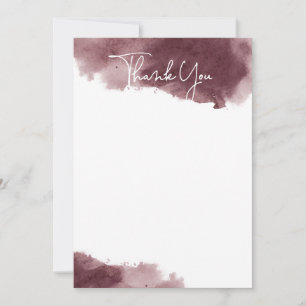 Burgundy Ink Wash Danke Karte