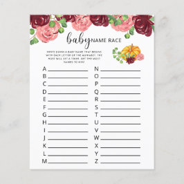 Burgundy Kürbis Baby Name Race