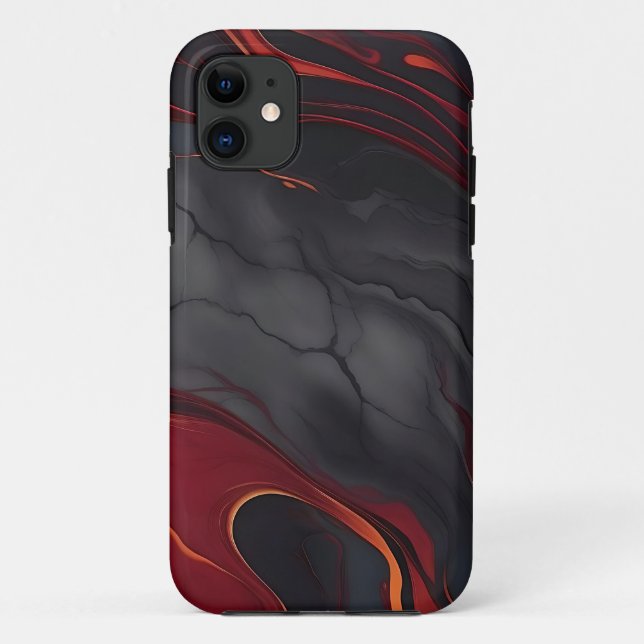 Burgundy Lava Marble Case-Mate iPhone Hülle (Rückseite)