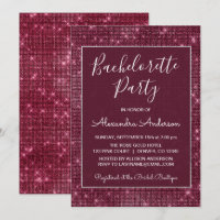 Burgundy Lila Sparkle Junggeselinnen-Abschied