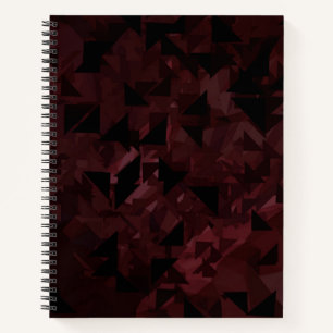 Burgundy Low-Poly Bullet Journal / Lined Notebook Notizbuch