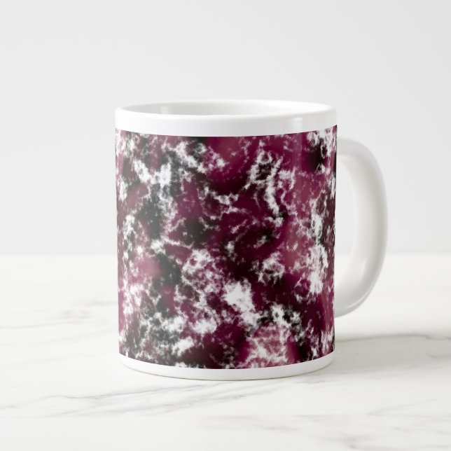 Burgundy Marble Abstrakt Jumbo-Tasse (Vorderseite Rechts)