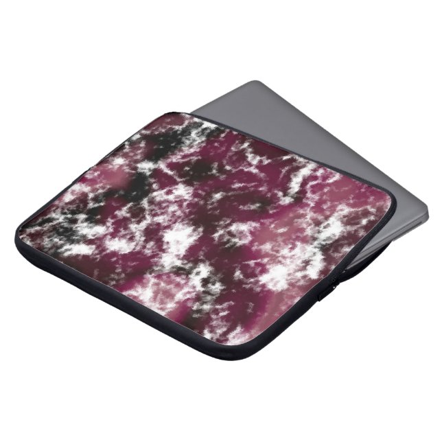 Burgundy Marble Abstrakt Laptopschutzhülle (Vorne Oben)