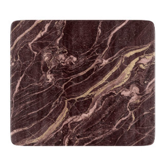 Burgundy Marble Bold Refined Modern Style Schneidebrett