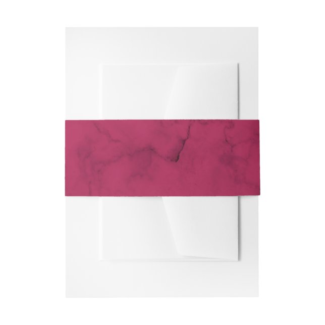 Burgundy Marble Moderne Hochzeit Einladungsbanderole (Vorderseite Beispiel)