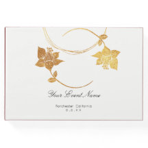 Burgundy Maroon Gold Floral Wedding White