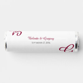 Burgundy Maroon Initials Herbst Hochzeit im Herbst