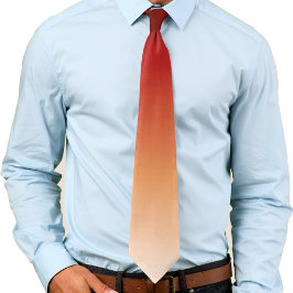 Burgundy Maroon Red Coral White Gradient Ombre Krawatte