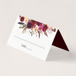 Burgundy Marsala Bohemische Hochzeitstisch-Platzka