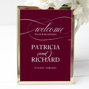 Burgundy Marsala Herzlich willkommen bei unserem B Poster