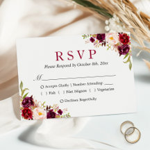 Burgundy Marsala Rote Blumenküche Hochzeit