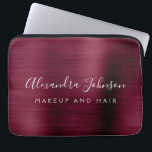 Burgundy Metallic - Monogram Business Beruflich Laptopschutzhülle<br><div class="desc">Moderne Burgundy Imitats Metallic Stainless elegante Monogram Werbe-Laptop-Bag oder Sleeve Werbe-Case (Promo). Dieser klassische berufliche Business-Computer-Fall kann so angepasst werden,  dass er Ihren mit Monogramm Namen und Ihre berufliche Position einbezieht.</div>