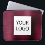 Burgundy Metallic - Werbung für kundenspezifische  Laptopschutzhülle<br><div class="desc">Moderne Burgundy Imitats Metallic Stainless Elegant Ihre individuelle Logo-Werbeaktion Laptop-Bag oder Sleeve Werbe-Case (Promo) Werbung. Dieses klassische berufliche Business-Computergehäuse kann so angepasst werden,  dass es Ihr Firmenlogo oder Ihr Firmenlogo enthält.</div>