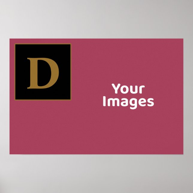 Burgundy mit erstklassigem Foto-Display der Goldfa Poster (Vorne)