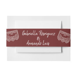 Burgundy Modern Wedding Belly Band