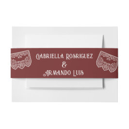 Burgundy Modern Wedding Belly Band