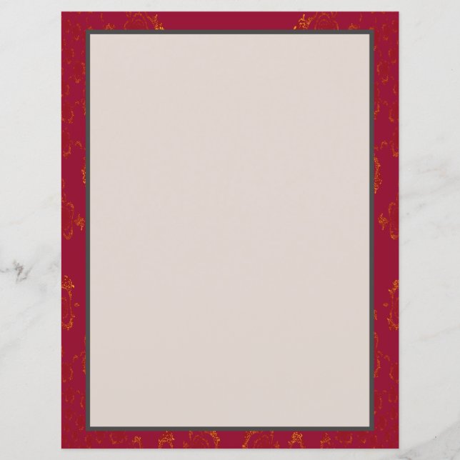 Burgundy n Gold-Papierblatt (Vorderseite)