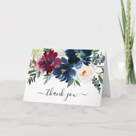 Burgundy Navy Blume Kinderdusche Danke Foto