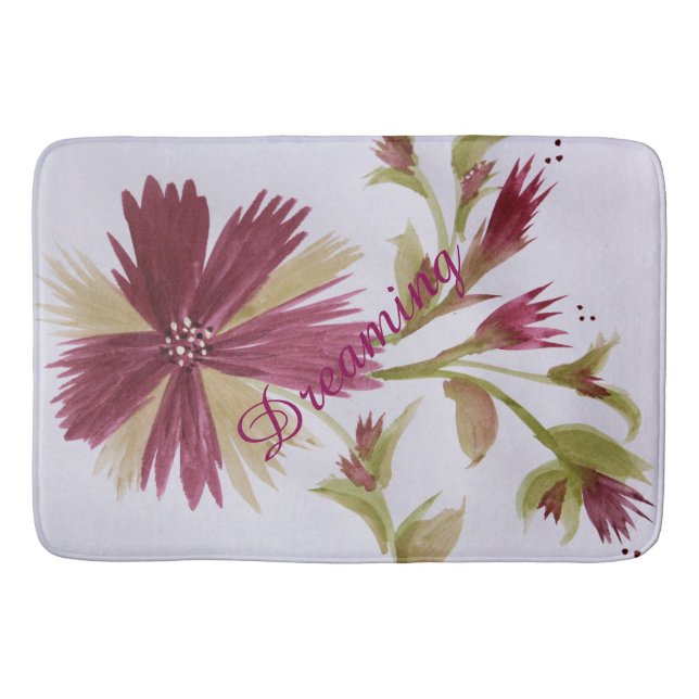 Burgundy Olive Mat Badematte (Vorderseite)