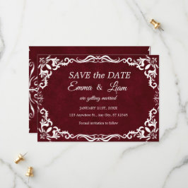 Burgundy Papel Picado Mexican Wedding Save The Date