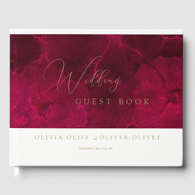 Burgundy Passion Wedding Gästebuch (Vorderseite)