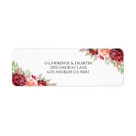 Burgundy Peach Rose Wasserfarben